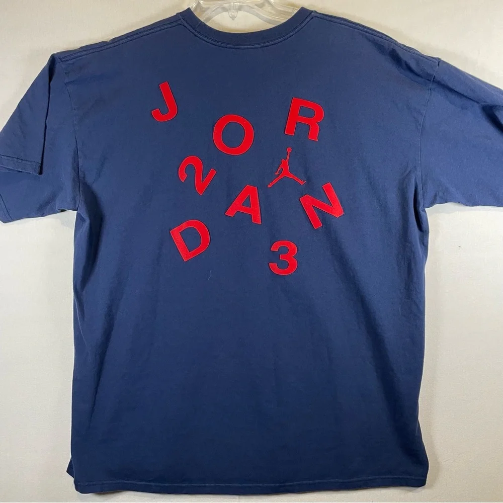 Nike Air Jordan 23 T Shirt Mens XXL Blue Jumpman Graphic Short Sleeve